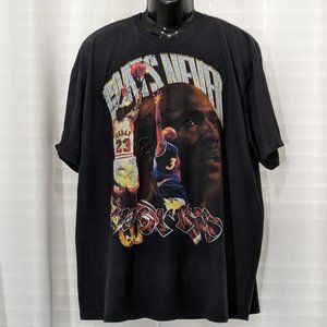 Comfort Colors MIchael Jordan Graphic Goats Never  Shirt Size 2XL Black